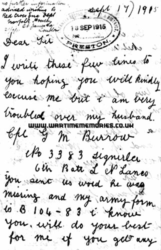 <p>1915 Mary Burrow Letter 3